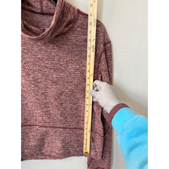 Lululemon‎ Ready to Rulu Fleece Pullover Cropped Heathered Savannah Sz 6 - Picture 4 of 7